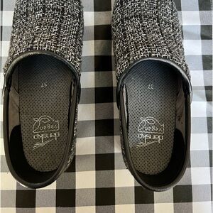 Dansco clogs, size 7 or 37 clogs. the pattern is wool plaid/tweed